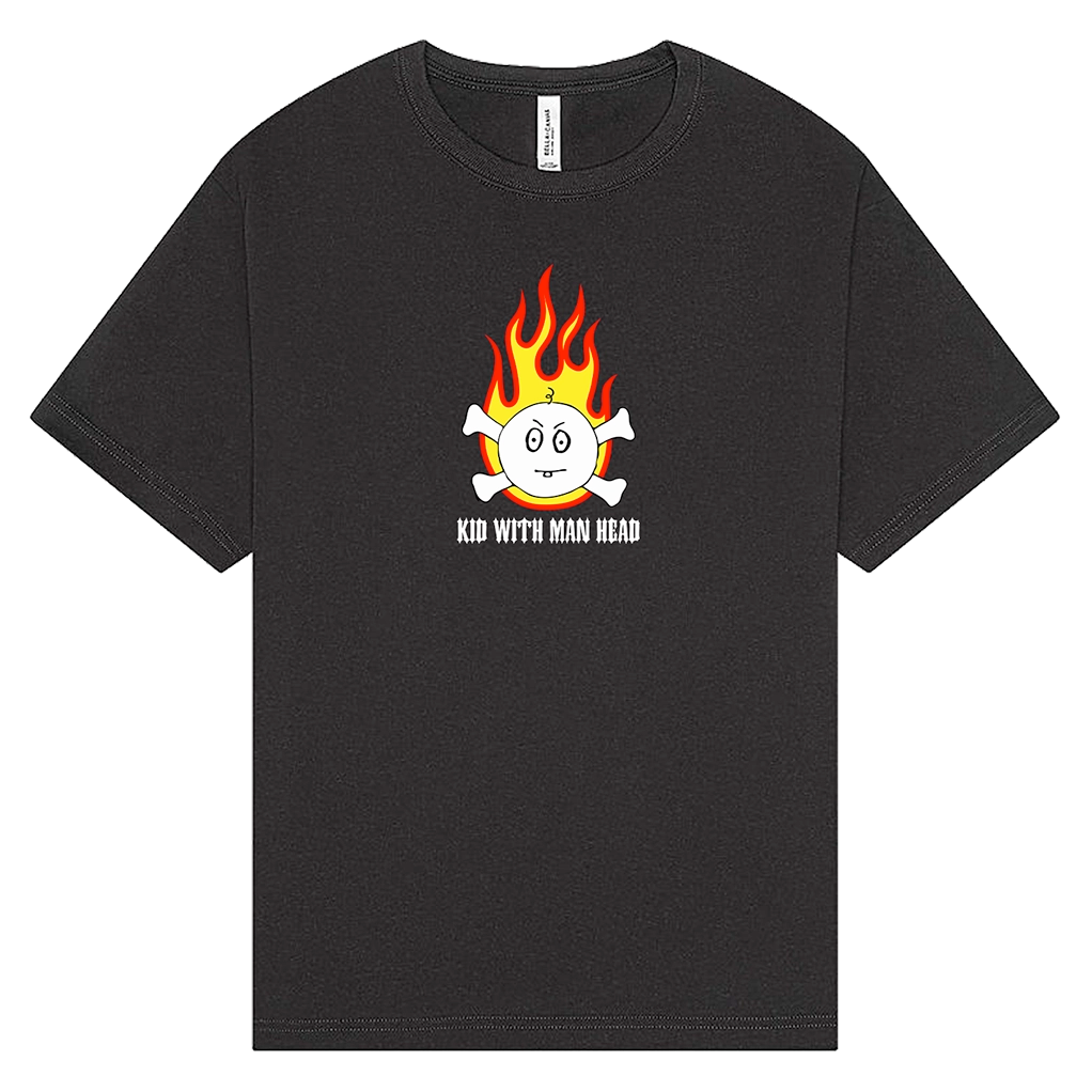 T-shirt 2 - Classic Flame Logo - Vintage Black - 2XL