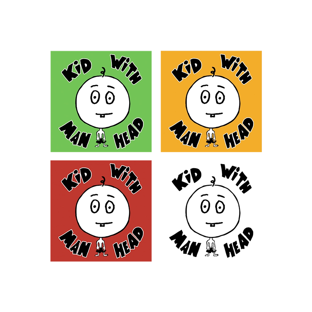 Kid with Man Head Sticker Pack